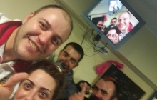 Estrenando monitor en sala de kick. SaurusJM