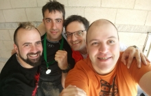 Celebración después de la carrera.