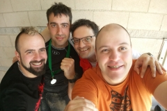 Celebración después de la carrera.